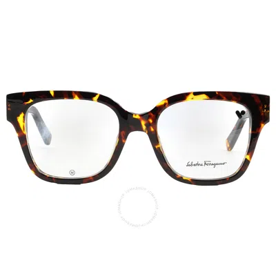 Ferragamo Salvatore  Demo Square Ladies Eyeglasses Sf2952 219 53 In Brown