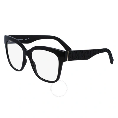 Ferragamo Salvatore  Demo Square Ladies Eyeglasses Sf2956e 001 54 In Black