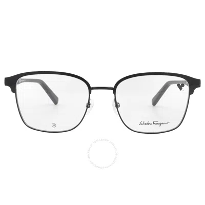 Ferragamo Salvatore  Demo Square Men's Eyeglasses Sf2225 001 53 In Black