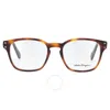 Ferragamo Salvatore  Demo Square Men's Eyeglasses Sf2925 214 52