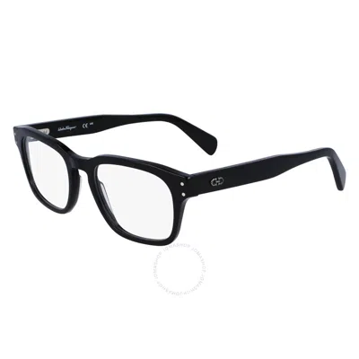 Ferragamo Salvatore  Demo Square Men's Eyeglasses Sf2958 001 52 In Black