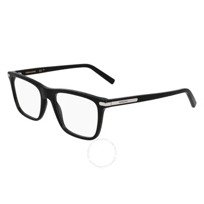 Ferragamo Salvatore  Demo Square Men's Eyeglasses Sf2959n 001 55 In Black