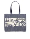 Ferragamo Denim Tote Bag