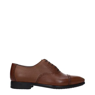 Ferragamo Salvatore  Derby Riley Men's Leather Brown/root