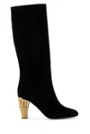 Ferragamo Woman Boot Black Size 8 Calfskin In Black