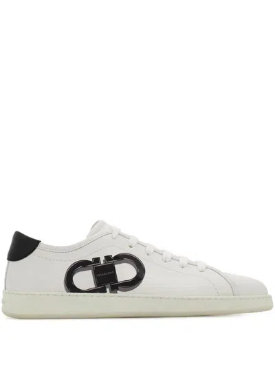 FERRAGAMO SALVATORE FERRAGAMO DOUBLE GANCINI BRANDY1 SNEAKERS SHOES
