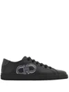 Ferragamo Leather Low-top Brandy Sneakers With Rubber Sole