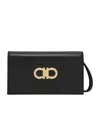 Ferragamo Women Gancini Leather Mini Bag In Black