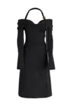 Ferragamo Knit Midi Dress With Gancini Buckle