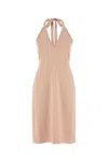 Ferragamo Abito In Misto Viscosa Stretch Rosa  Donna In Pink