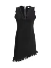Ferragamo Raw-edge Sleeveless Denim Mini Curve Dress