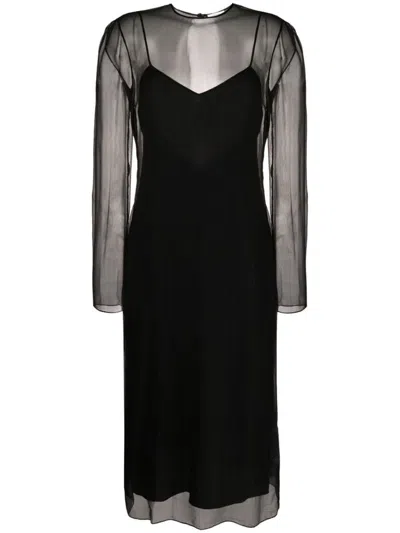Ferragamo Salvatore  Dresses In Black