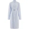 Ferragamo Striped Shirt Dress In Multicolor