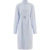 Ferragamo Striped Shirt Dress In Multicolor
