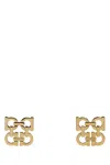 Ferragamo Golden Earrings In The Shape Of A Logo In Gold