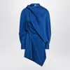 Ferragamo Draped One Shoulder Long Sleeve Dress