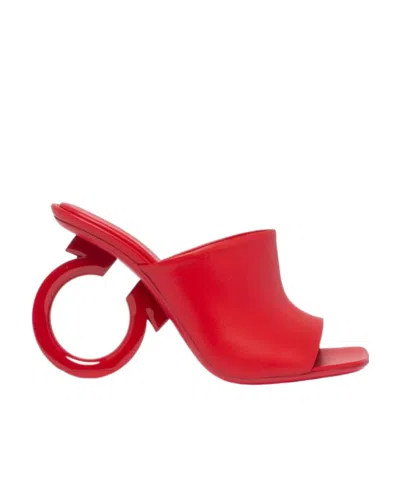 FERRAGAMO SALVATORE FERRAGAMO ELINA SCULPTURAL HEELED SANDALS