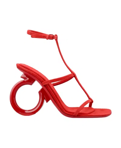 FERRAGAMO SALVATORE FERRAGAMO ELINA SQUARE-TOE SANDALS