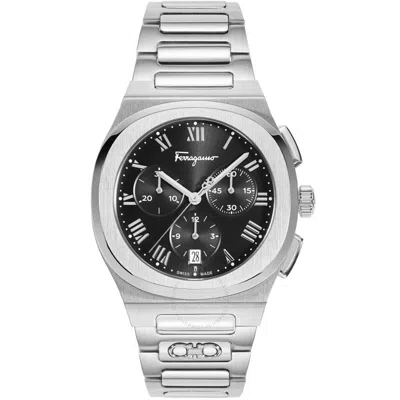 Ferragamo Men's Elliptical Stainless Steel Chronograph Bracelet Watch, 38mm