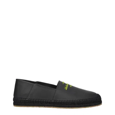 Ferragamo Salvatore  Espadrillas Gus Men's Leather Black/lime