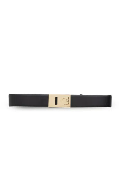 Ferragamo Extendable Hug Belt In Black