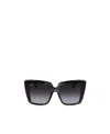Ferragamo Salvatore  Eyewear Butterfly Frame Sunglasses In Black