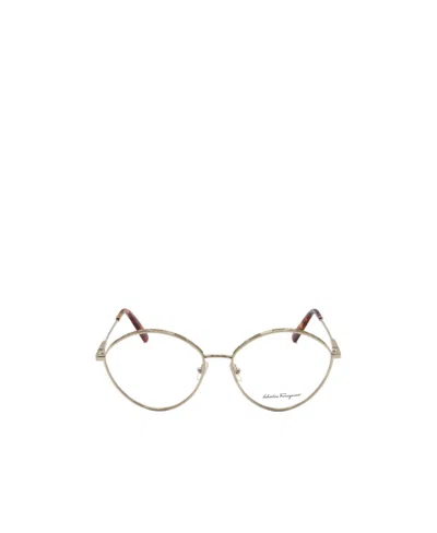 Ferragamo Salvatore  Eyewear Oval Frame Glasses In Nude