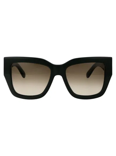 Ferragamo Salvatore  Eyewear Square Frame Sunglasses In Green