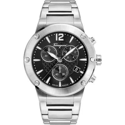 Ferragamo Salvatore  F80 Chronograph Bracelet Watch, 44mm In Black