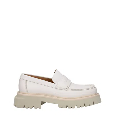 Ferragamo Salvatore  Fergal Men's Moccasins Beige/mascarpone Leather In Multi