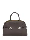 Ferragamo Medium Hug Tote Bag In Brown