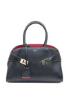 Ferragamo Hands Hug Th M In Black Leather In Black