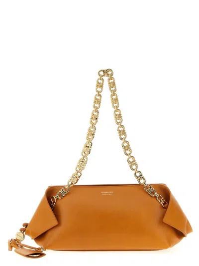 Ferragamo Salvatore  ' (s)' Shoulder Bag In Orange