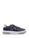 Ferragamo Cassina Gan 2 Low Top Sneakers In Blue