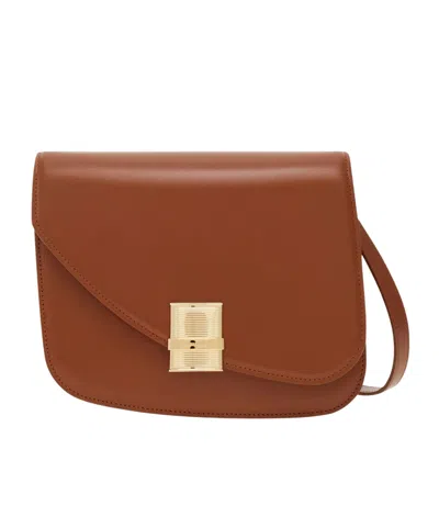 Ferragamo Salvatore  Fiamma Shoulder Bag In Of Cognac