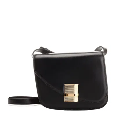 Ferragamo Salvatore  Fiamma Small Shoulder Bag In Black