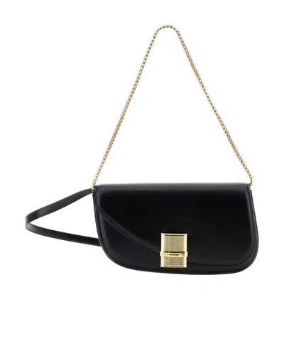 Ferragamo Salvatore  Fiamma Xs Crossbody Bag In Black