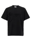 Ferragamo Signature Velvet Logo T-shirt In Black