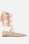 Ferragamo Women Carice Ballet Flat With Ankle Ribbon In Multi