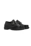 Ferragamo Brogues With Low Block Heel And Stitch Detailing