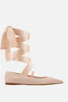 Ferragamo Women Carice Ballet Flat With Ankle Ribbon