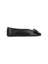 Ferragamo Vara Bow Ballet Flats In Black