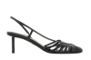 Ferragamo Glossy Strappy Pumps With Patent Accents In Black