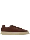 Ferragamo Calf Leather Low-top Sneakers In Multicolor