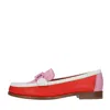 Ferragamo Leather Loafers In Multicolour