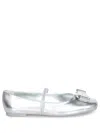 Ferragamo Zina Silver Ballerinas
