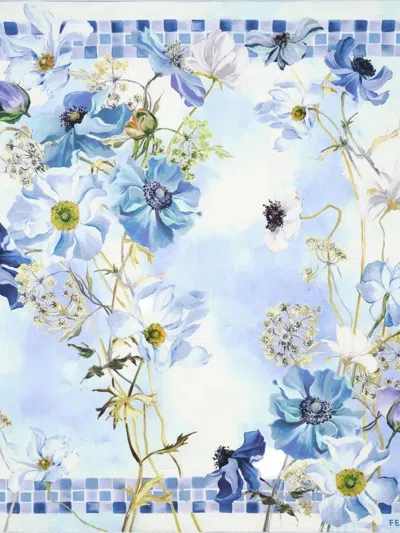 FERRAGAMO SALVATORE FERRAGAMO FLOWER PRINT SILK SCARF ACCESSORIES