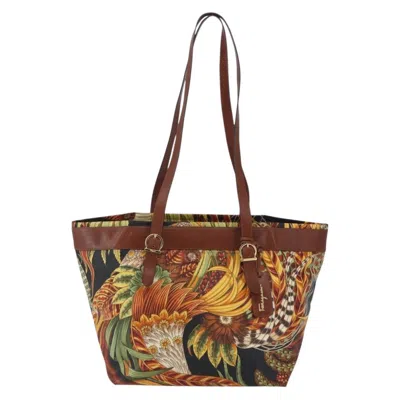 Pre-owned Ferragamo Salvatore  Flower Tote Canvas Multicolour Pvc Tote Bag Bag ()