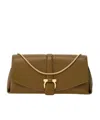 Ferragamo Medium Front Flap Soulder Bag In Brown