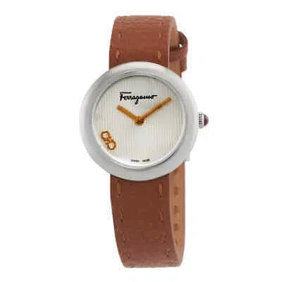 Pre-owned Ferragamo Salvatore  Forever Quartz Silver Dial Ladies Watch Sfnl00120